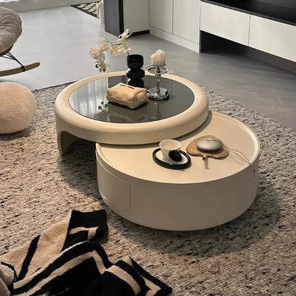 Modern Luxury Round Coffee Table – Minimalist Living Room Furniture