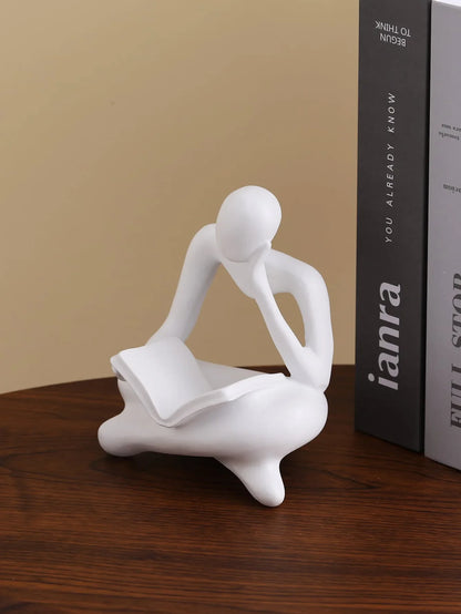 Modern Abstract Bookend – Creative Decor for Bookshelves & Cabinets
