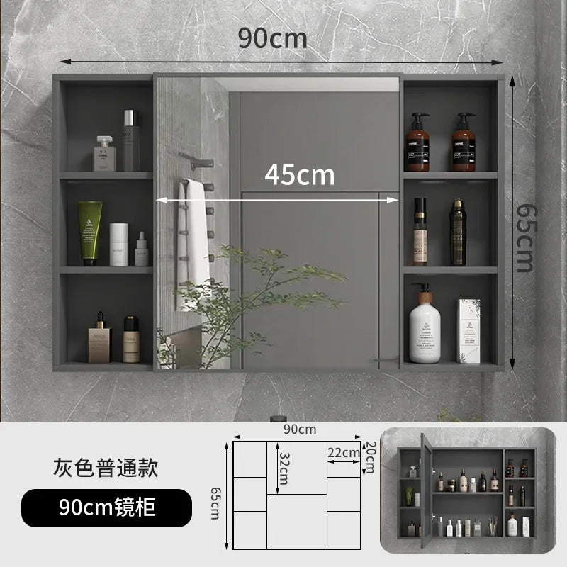 LED Bathroom Mirror Cabinet – Wall-Mounted Vanity with Storage