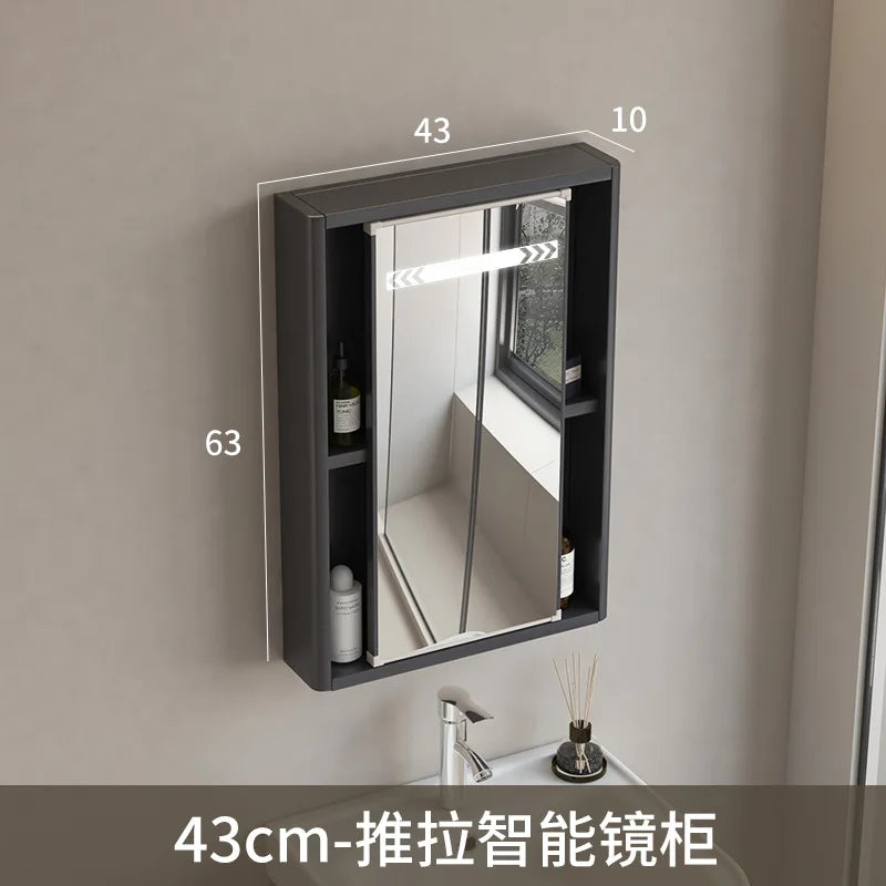 LED Bathroom Mirror Cabinet – Wall-Mounted with Defogger & Adjustable Shelf