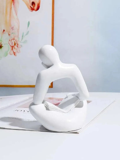 Modern Abstract Bookend – Creative Decor for Bookshelves & Cabinets