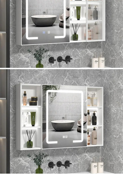 LED Bathroom Mirror Cabinet – Wall-Mounted Vanity with Storage
