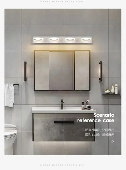 LED Wall Lamp – Mirror Front Light for Bathroom, Bedroom & Makeup Decor