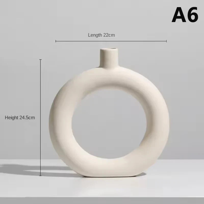 Modern Ceramic Vase – Bedroom Desktop Decor & Photography Background Ornament