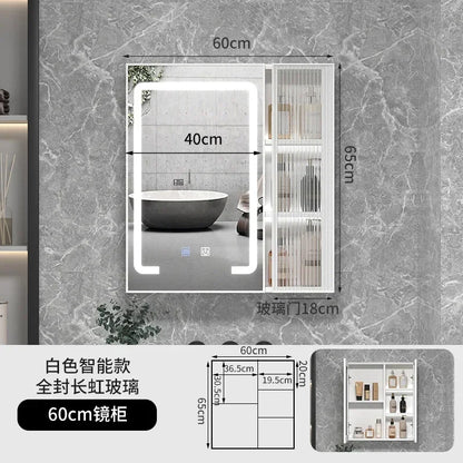 LED Bathroom Mirror Cabinet – Wall-Mounted Vanity with Storage