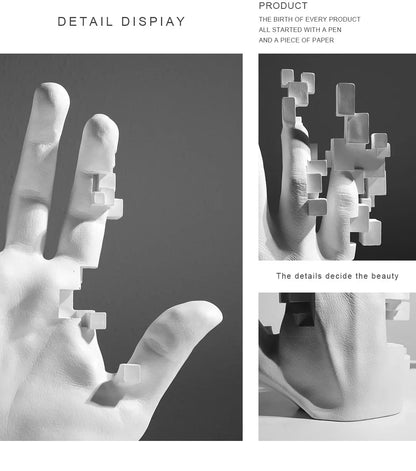 Modern Abstract Palm Hand Sculpture – Luxury Table Decor Figurine