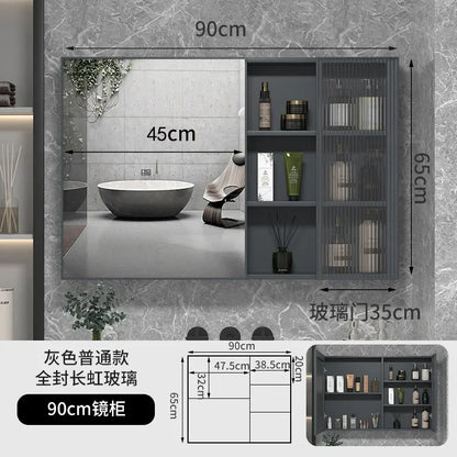 LED Bathroom Mirror Cabinet – Wall-Mounted Vanity with Storage