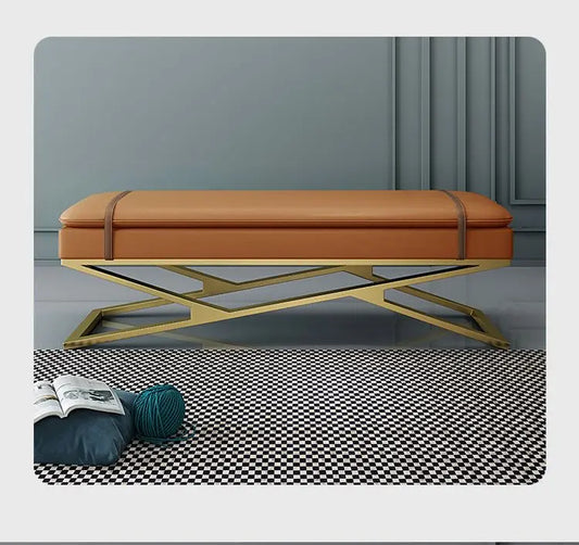 Luxury Nordic Bench – Elegant Makeup Stool & Entryway Seating