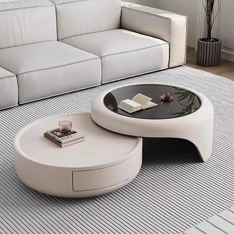 Modern Luxury Round Coffee Table – Minimalist Living Room Furniture