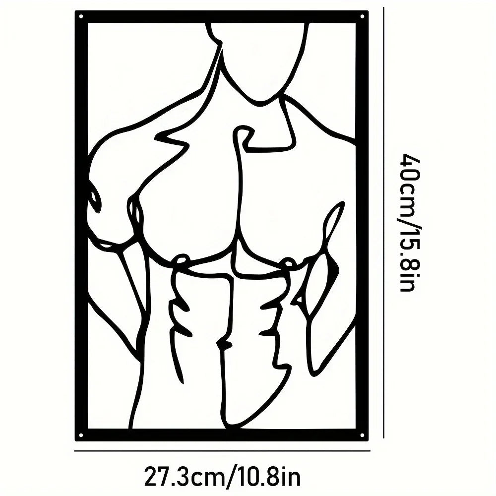 40×60cm Modern Metal Wall Art – Abstract Geometric Design