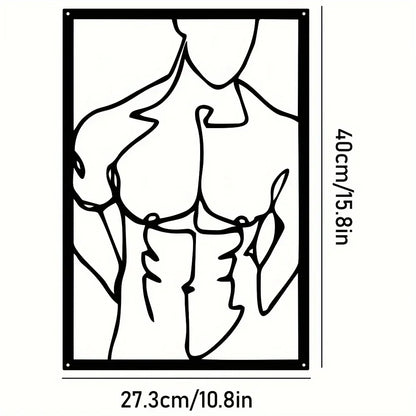 40×60cm Modern Metal Wall Art – Abstract Geometric Design