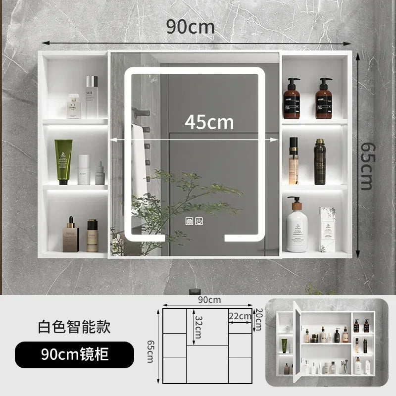 LED Bathroom Mirror Cabinet – Wall-Mounted Vanity with Storage