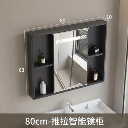 LED Bathroom Mirror Cabinet – Wall-Mounted with Defogger & Adjustable Shelf