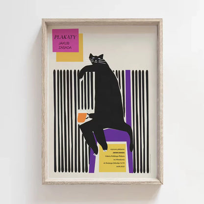 Modern Sad Cat Beer Art Print