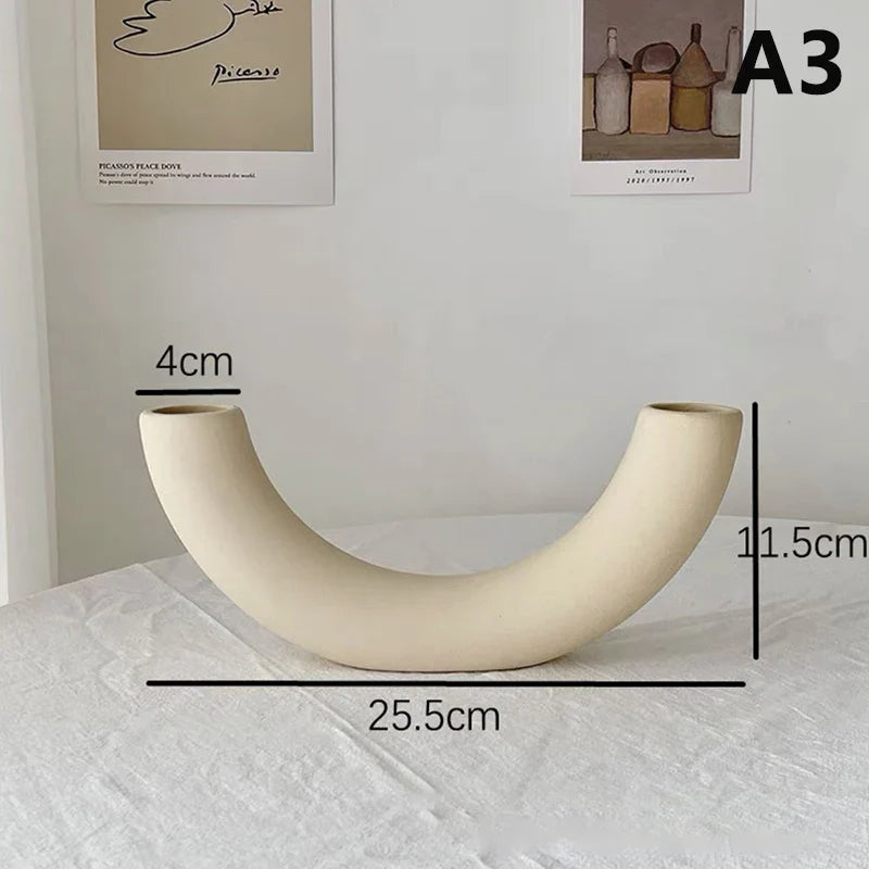 Modern Ceramic Vase – Bedroom Desktop Decor & Photography Background Ornament