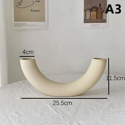 Modern Ceramic Vase – Bedroom Desktop Decor & Photography Background Ornament