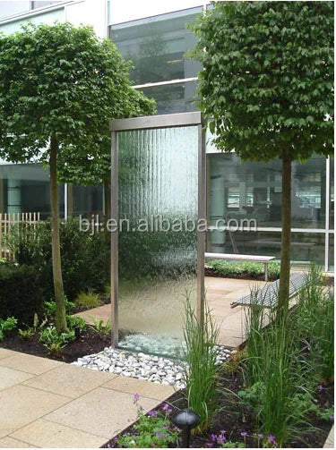 Custom Indoor Glass Water Fountain – Wall Partition Home Decor