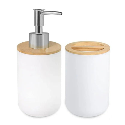 Bathroom Set – Soap Dispenser, Toothbrush Holder & Soap Dish
