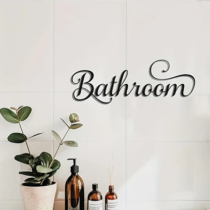 Minimalist Modern Metal Bathroom Wall Decor – Gift Ready