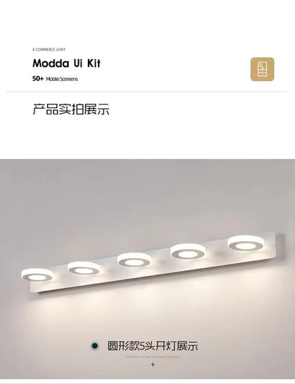 LED Wall Lamp – Mirror Front Light for Bathroom, Bedroom & Makeup Decor