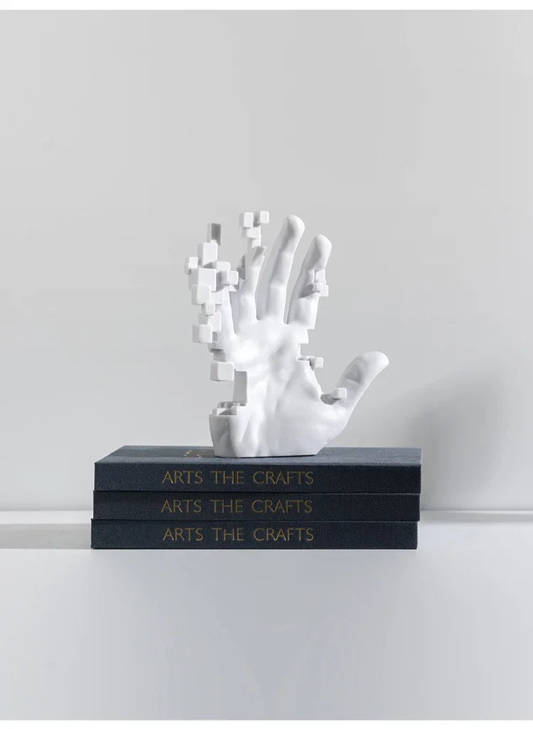 Modern Abstract Palm Hand Sculpture – Luxury Table Decor Figurine