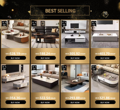 Modern Luxury Round Coffee Table – Minimalist Living Room Furniture