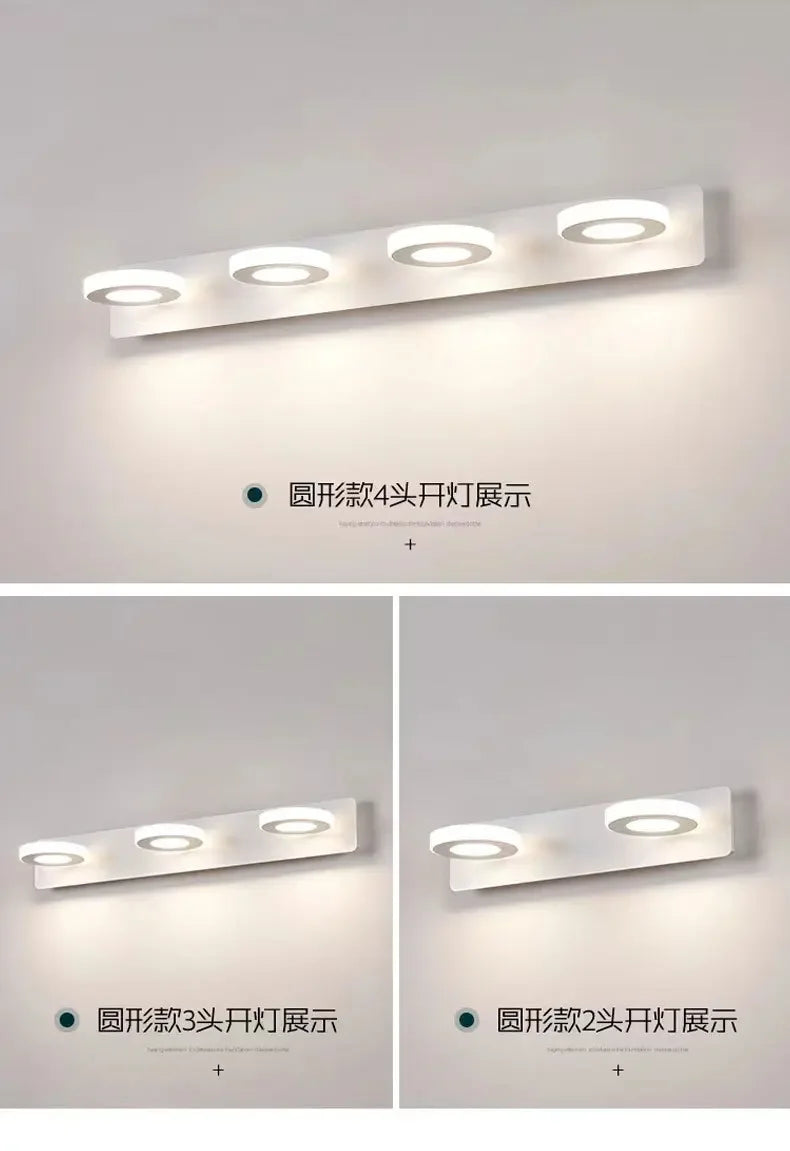 LED Wall Lamp – Mirror Front Light for Bathroom, Bedroom & Makeup Decor