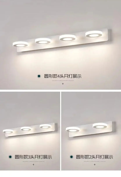 LED Wall Lamp – Mirror Front Light for Bathroom, Bedroom & Makeup Decor