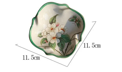 Floral Ceramic Bathroom Set – Toothbrush Holder, Cup & Lotion Bottle