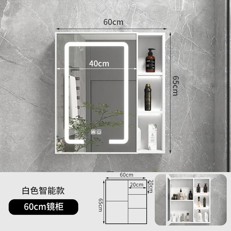 LED Bathroom Mirror Cabinet – Wall-Mounted Vanity with Storage