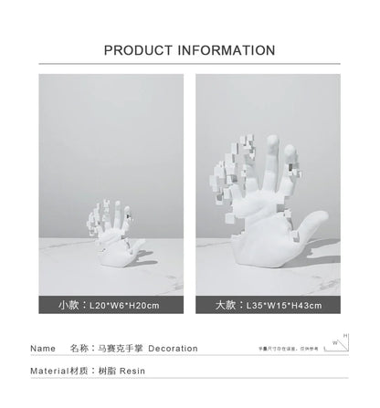 Modern Abstract Palm Hand Sculpture – Luxury Table Decor Figurine