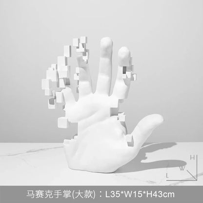 Modern Abstract Palm Hand Sculpture – Luxury Table Decor Figurine