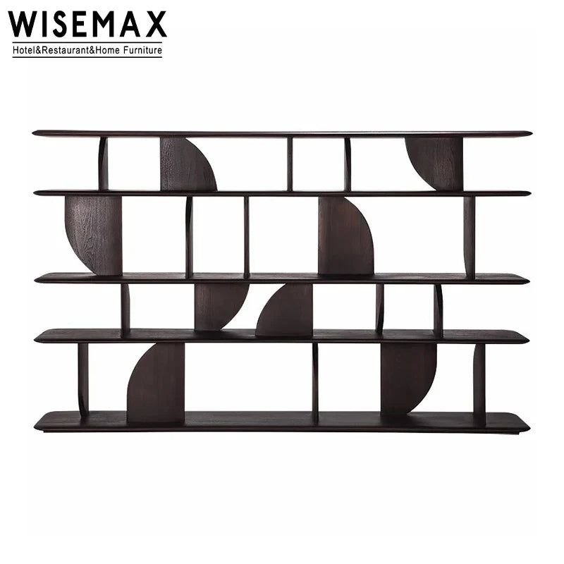 Modern Geometric Wooden Bookshelf – 2/5 Tier Display Storage Cabinet