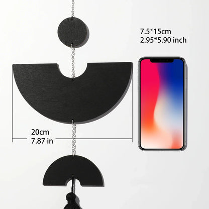 Boho Black Wood Dream Catcher – Macrame Wall Hanging & Rustic Bedroom Decor