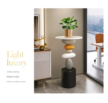 Creative Art Side Table – Modern Floor Decor & Small Coffee/Tea Table