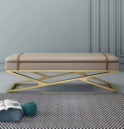 Luxury Nordic Bench – Elegant Makeup Stool & Entryway Seating