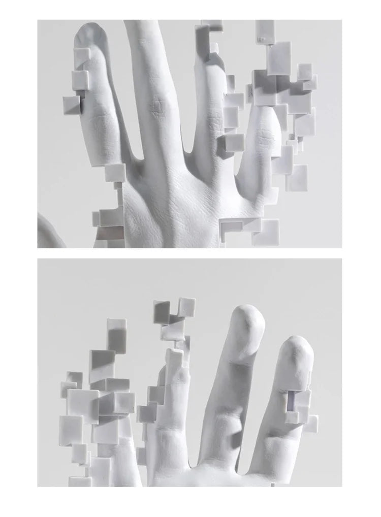 Modern Abstract Palm Hand Sculpture – Luxury Table Decor Figurine