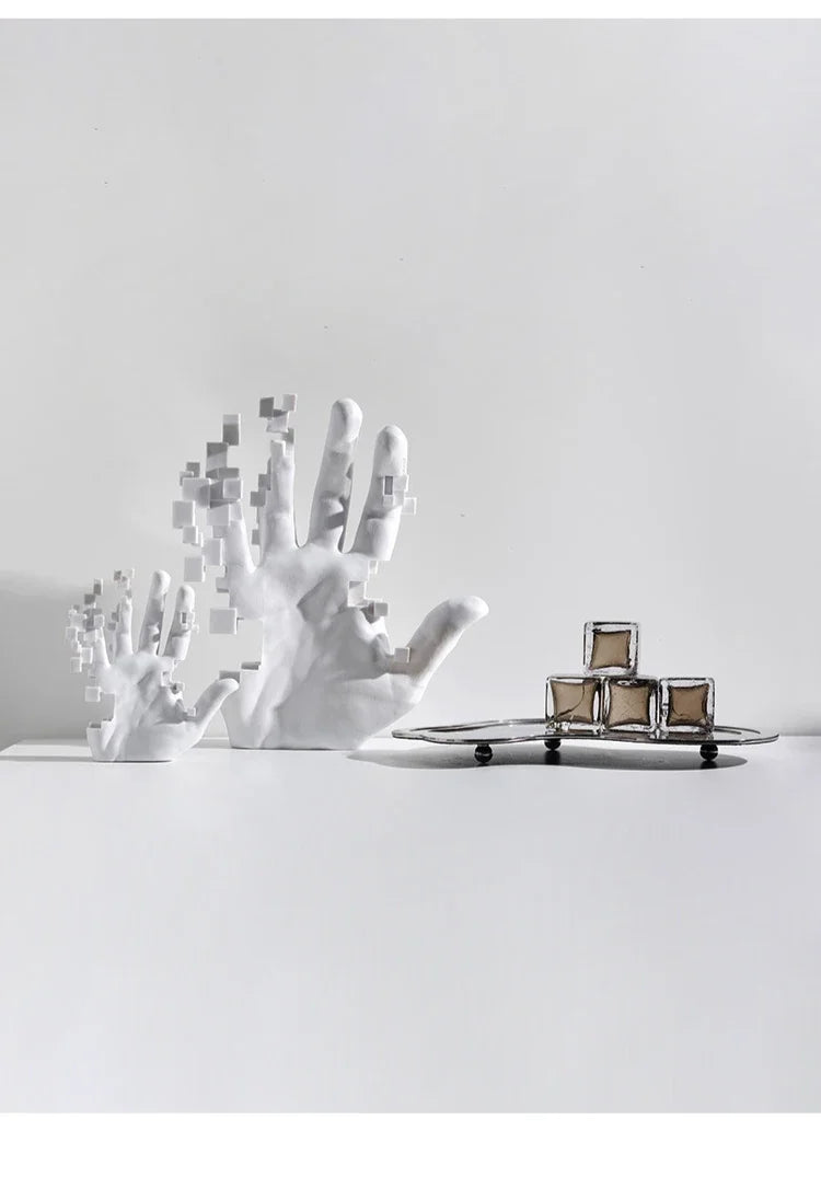Modern Abstract Palm Hand Sculpture – Luxury Table Decor Figurine