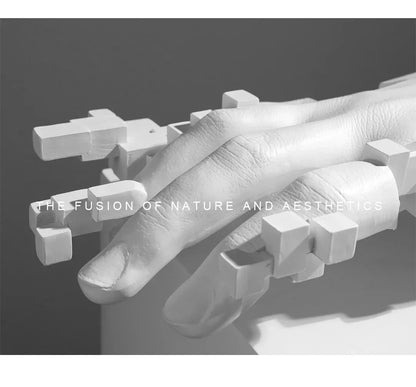 Modern Abstract Palm Hand Sculpture – Luxury Table Decor Figurine