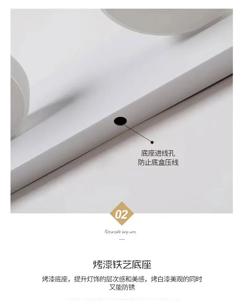 LED Wall Lamp – Mirror Front Light for Bathroom, Bedroom & Makeup Decor