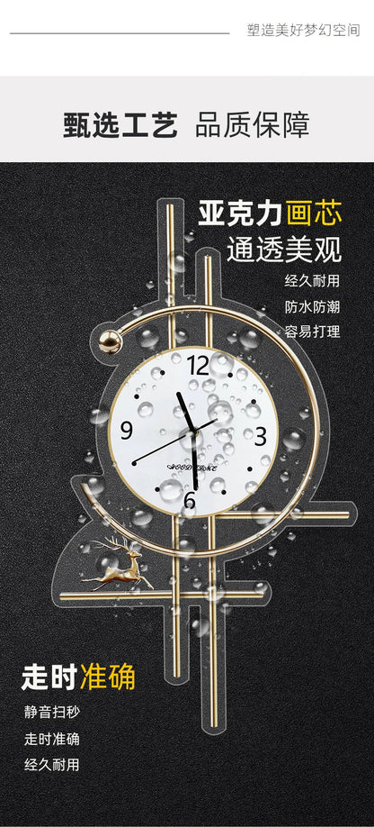 Xenomorph Metal Wall Clock – Creative Decor for Bathroom or Living Room