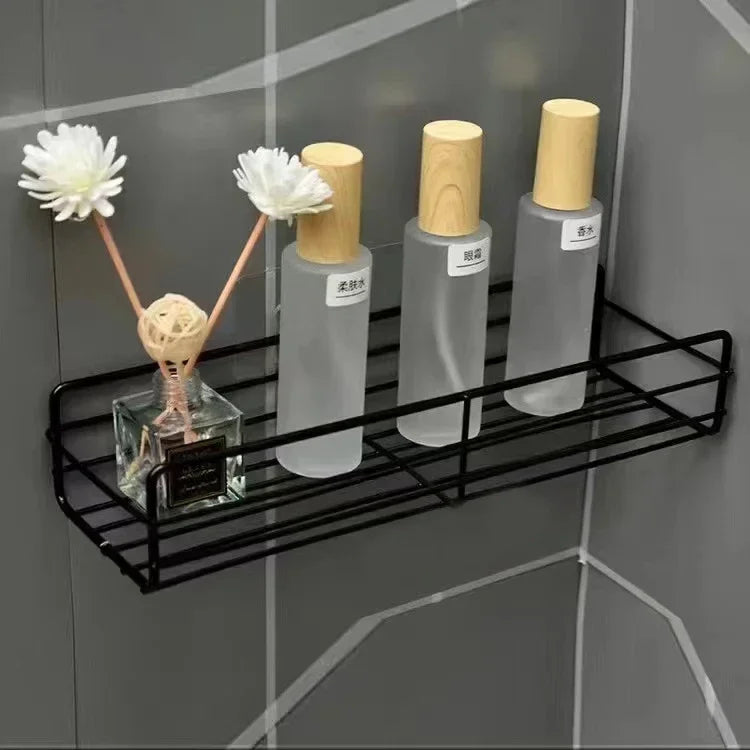 Wall Mounted Bathroom Corner Shelf – Iron Shower Storage Rack & Organizer