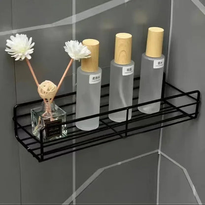 Wall Mounted Bathroom Corner Shelf – Iron Shower Storage Rack & Organizer