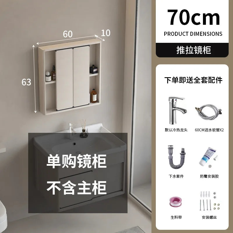 LED Bathroom Mirror Cabinet – Wall-Mounted with Defogger & Adjustable Shelf