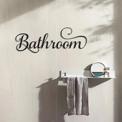Minimalist Modern Metal Bathroom Wall Decor – Gift Ready