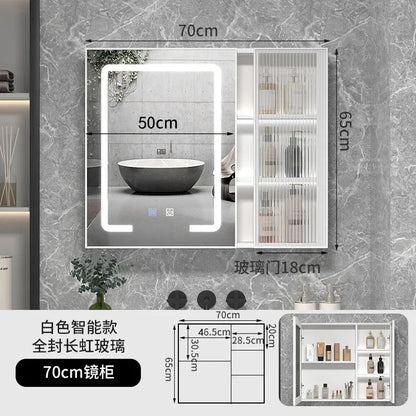 LED Bathroom Mirror Cabinet – Wall-Mounted Vanity with Storage