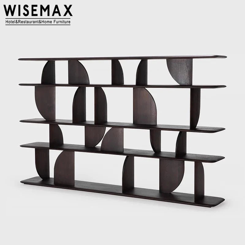 Modern Geometric Wooden Bookshelf – 2/5 Tier Display Storage Cabinet