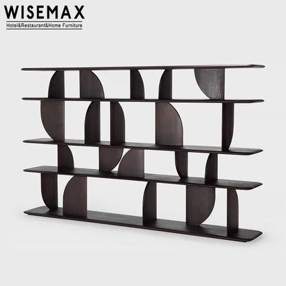 Modern Geometric Wooden Bookshelf – 2/5 Tier Display Storage Cabinet