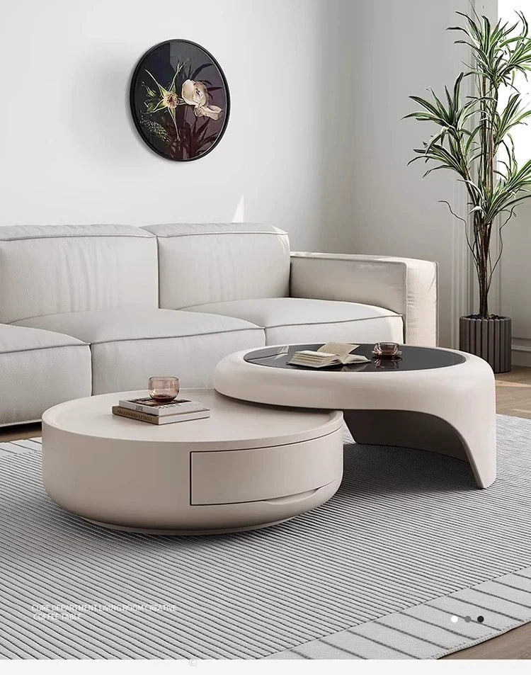 Modern Luxury Round Coffee Table – Minimalist Living Room Furniture