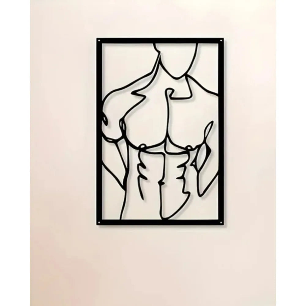 40×60cm Modern Metal Wall Art – Abstract Geometric Design